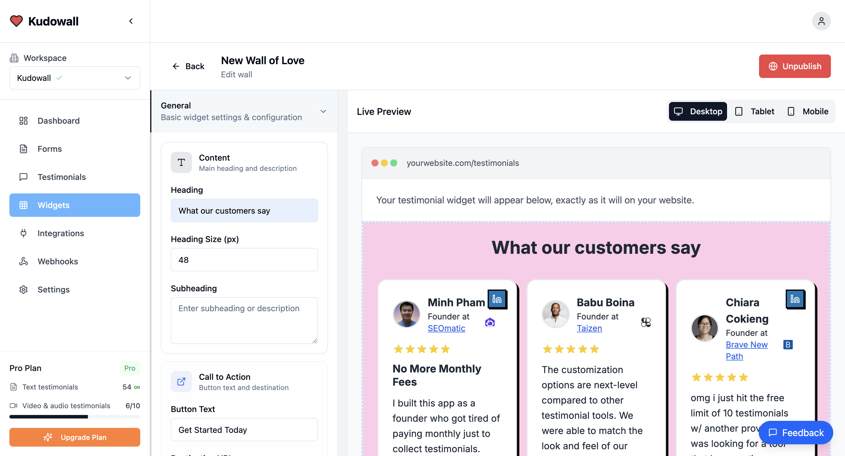 Design a Stunning Showcase of Customer Love
